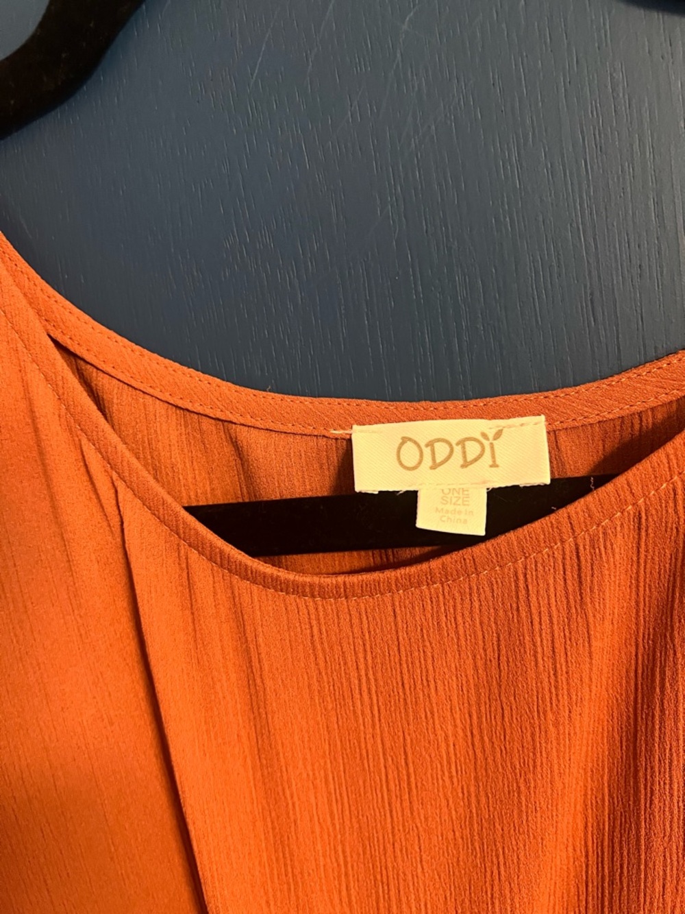ODDY Flowy Ruffle-Hem Tunic in Rust - Picture 2 of 5